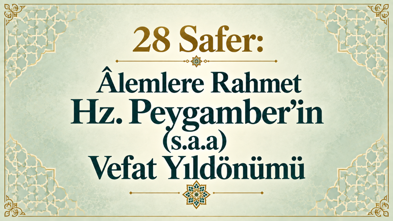 28 Safer: Âlemlere Rahmet Hz. Peygamber’in (s.a.a) Vefat Yıldönümü